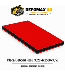 Placa BOND Rosu 3020 3mm, 1500x4050mm, aluminiu 0.3mm